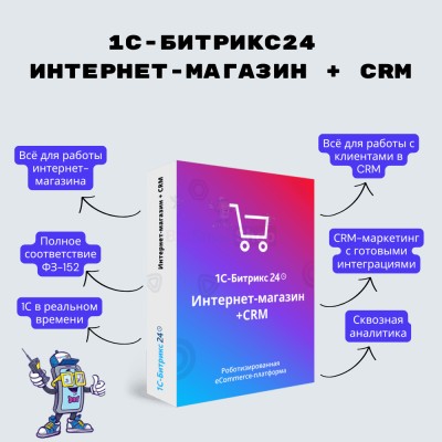 Программа для ЭВМ "1С-Битрикс24". Лицензия Интернет-магазин + CRM (12 мес.) - купить 